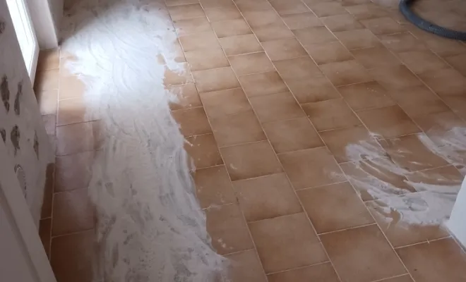 Pose de fibre sur les fissures 