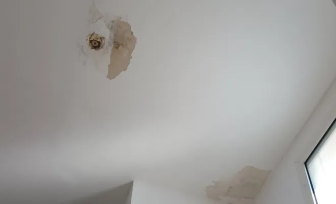 Reprise plafond suite à un dégat des eaux au Gaou Benat " Bormes les Mimosas", Le Lavandou, Le Peintre